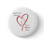 Shiba Inu Heart Belongs Buttons