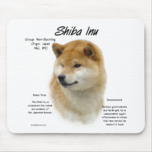 Shiba Inu History Design Mousepad
