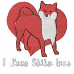 Shiba Inu Love Dark embroidered shirts