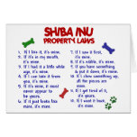 SHIBA INU Property Laws 2 Greeting Cards