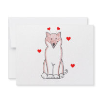 Shiba Inu Valentine Ears Invite