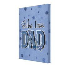 Shiba Inus DAD Gallery Wrap Canvas