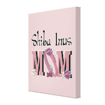 Shiba Inus MOM Gallery Wrapped Canvas