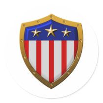 Shield of American Flag Sticker