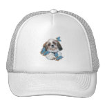 Shih Tzu and BLue Butterfly Apparel Trucker Hats