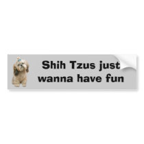 Shih Tzu Bumper Sticker