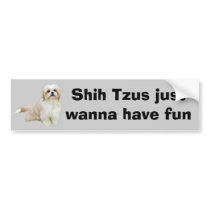 Shih Tzu Bumper Sticker
