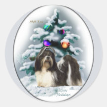 Shih Tzu Christmas Gifts Sticker