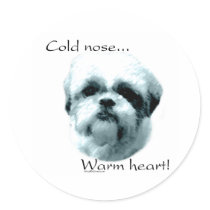 Shih Tzu Cold Nose Warm Heart - Sticker