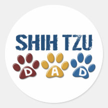 SHIH TZU  Dad Paw Print 1 Sticker