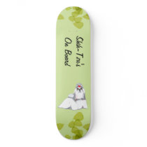 Shih Tzu ~ Green Leaves Design Skateboard