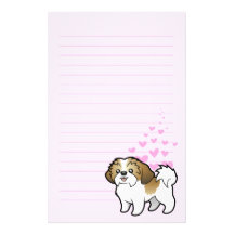 Shih Tzu Love (puppy cut) Customized Stationery