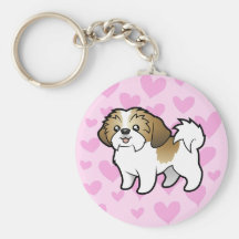 Shih Tzu Love (puppy cut) Keychain