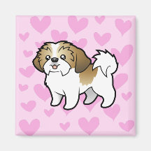 Shih Tzu Love (puppy cut) Magnets