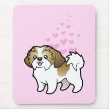 Shih Tzu Love (puppy cut) Mouse Pads