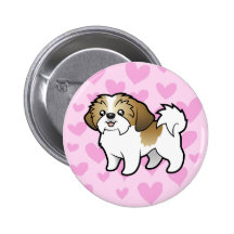 Shih Tzu Love (puppy cut) Pins