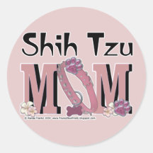 Shih Tzu MOM Round Sticker