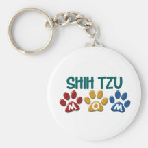 SHIH TZU  Mum Paw Print 1 Key Chain