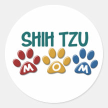 SHIH TZU  Mum Paw Print 1 Sticker