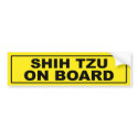 Shih Tzu on Board bumper stickers