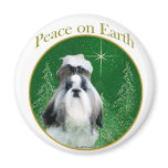 Shih Tzu Peace on Earth Refrigerator Magnet