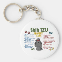 Shih Tzu Property Laws 4 Key Chains