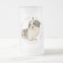 Shih Tzu Puppy First Christmas Mugs