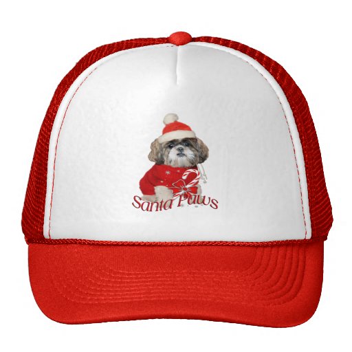 Shih Tzu Santa Paws gifts Hat