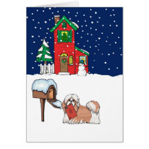Shihtzu Christmas Mail Cards