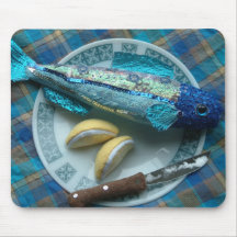 shimmery fish soft sculpture mousemats