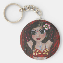 Shimmia Cabaret Belly Dancer Key Ring Keychain