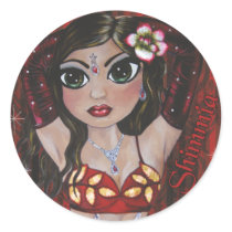 Shimmia Egyptian Bellydance Character Art Stickers