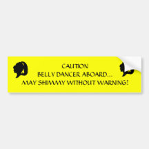 Shimmy Without Warning Sticker Bumper Sticker