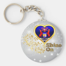 Shine On Michigan Keychain