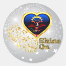 Shine On North Dakota Stickers