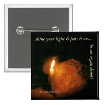 "Shine your light" Square Pin