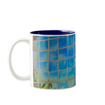 shiney blue tile coffee mug