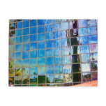 shiney blue tiles postcard