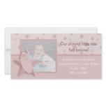 Shining Star Birth Announcement Photo Card - Girl