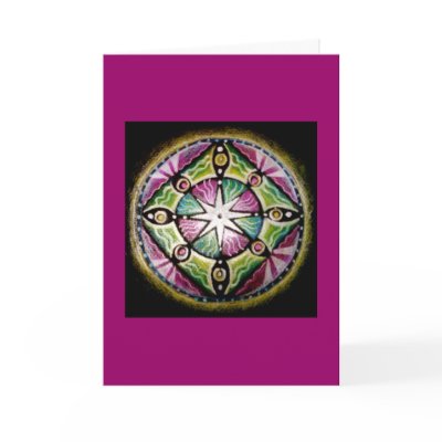 Shining  Star Mandala Greeting Card by arteeclectica