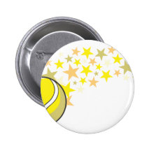Shining Tennis Ball Star Buttons