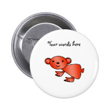 Shiny orange koala pins