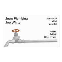 shiny pipe and valve business card template