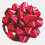 Shiny Red Bow Sticker