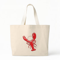 Shiny Red Lobster Tote Bags
