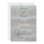 Shiny Silver 25th Wedding Anniversary Invitations