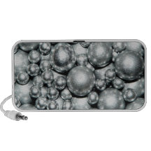 Shiny Silver Metal Beads iPhone Speakers