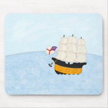 Ship at Sea Mousepads