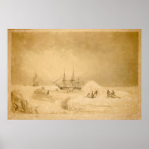 Ship in Arctic Poster