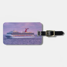 Ship in Purple Personalized Luggage Tag
